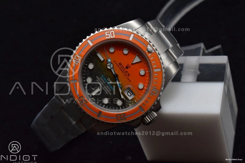 Edition Ceramic Best on Orange DIW Stretchable Submariner SS Orange VSF Dial 1161 Bezel VS 1:1 Black Sandblasted Bracelet 0118